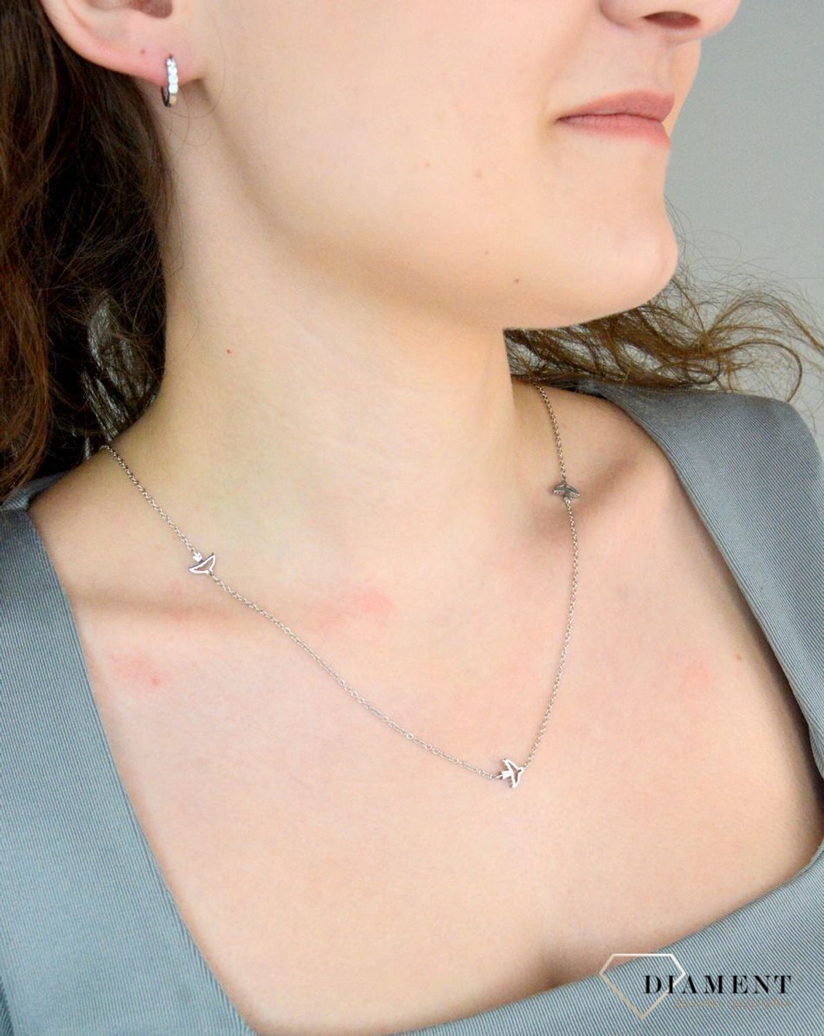 Naszyjnik srebrny damski jaskółki  Dallaska YXY 2 . Naszyjnik srebrny Dall'Acqua ✓Srebrne Naszyjniki Damskie w Sklepie z Biżuterią zegarki-diament.pl✓Piękne i Eleganckie Naszyjniki dla Kobiet✓Prawdziwe Srebro✓1.jpg